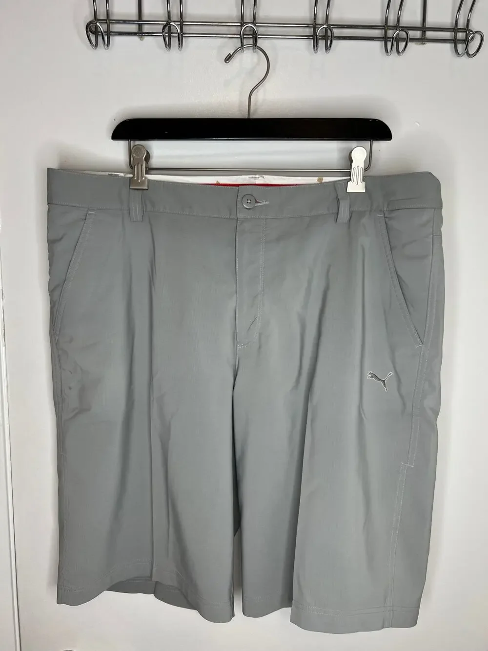 Puma Men's Performance Stretch Golf Sport Shorts Grey ~ Size 38